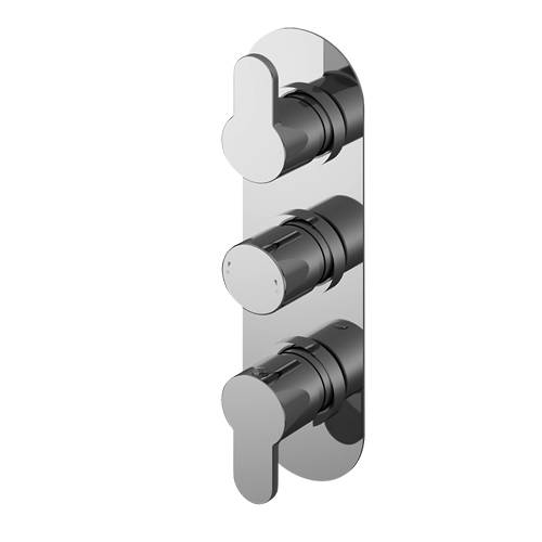 Additional image for Concealed Thermostatic Shower Valve (3 Outlets, Chrome).