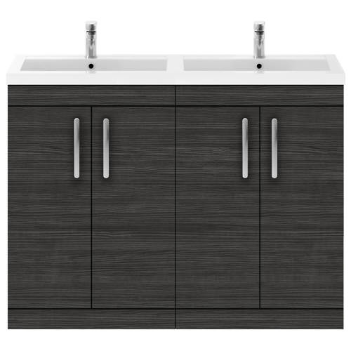 Additional image for Vanity Unit With 4 x Doors & Double Basin (Hacienda Black).