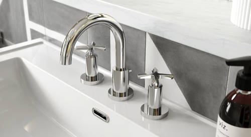 Additional image for 3 Hole Basin & 4 Hole Bath Shower Mixer Tap Pack (Chrome).