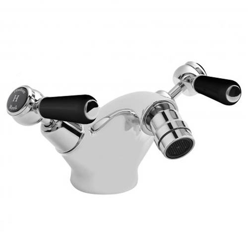 Additional image for Bidet Mixer Tap With Lever Handles (Black & Chrome).