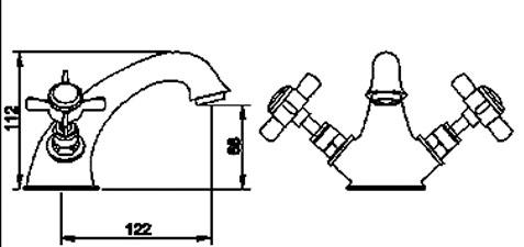 Additional image for Mono Basin & Bath Shower Mixer Tap Pack (Chrome).