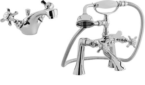 Additional image for Mono Basin & Bath Shower Mixer Tap Pack (Chrome).