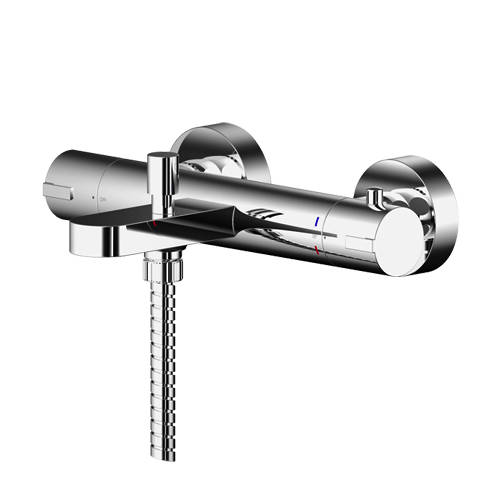 Additional image for Wall Mounted Thermostatic Bath Shower Mixer Tap (Chrome).