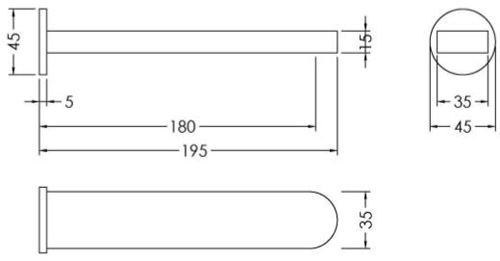 Additional image for Bath Spout 195mm (Chrome).