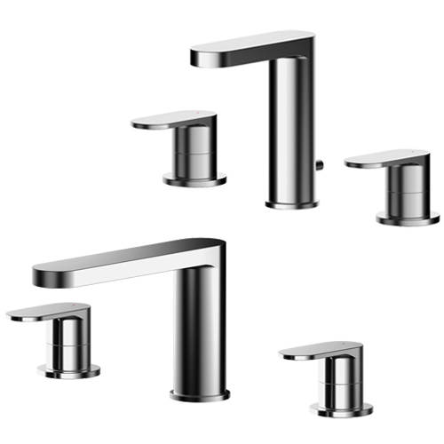 Additional image for 3 Hole Basin Mixer & Bath Filler Tap Pack (Chrome).