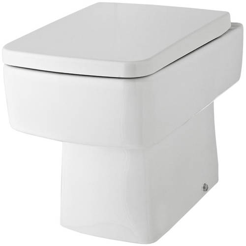 Additional image for Back To Wall Toilet Pan With Seat, 520mm Basin & Pedestal.
