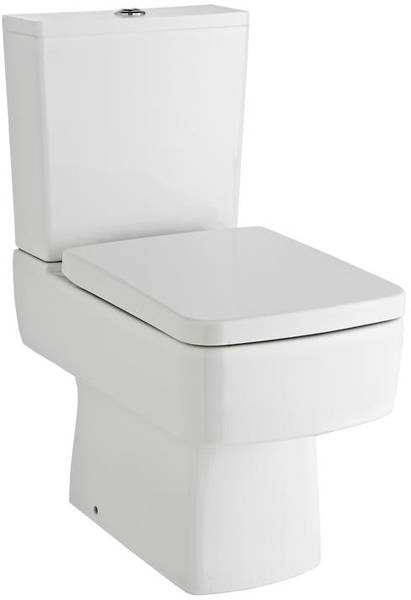 Additional image for Semi Flush Toilet With Seat, 520mm Basin & Semi Pedestal.