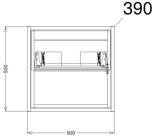 Additional image for 500mm Wall Hung Vanity With 600mm WC Unit & Basin 1 (Grey).