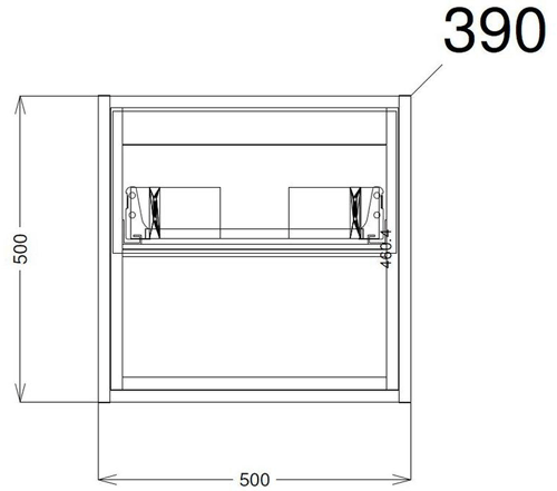 Additional image for 500mm Wall Hung Vanity With 600mm WC Unit & Basin 1 (White).