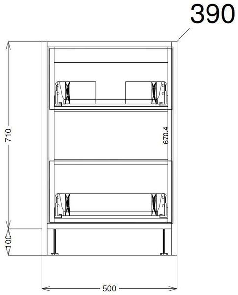 Additional image for 500mm Vanity Unit With 600mm WC Unit & Basin 1 (Grey).