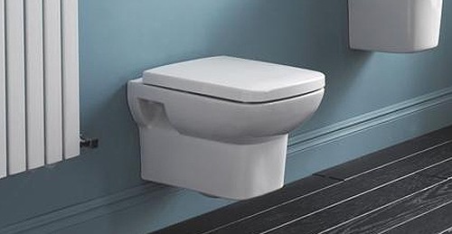 Additional image for Square Wall Hung Toilet Pan With Soft Close Seat.