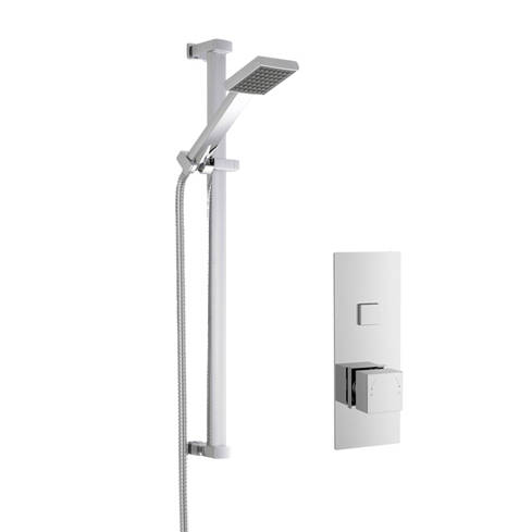 Additional image for Concealed Push Button Shower Valve With Slide Rail Kit (Chrome).