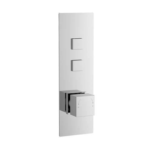 Additional image for Concealed Push Button Shower Valve (2 Outlets, Chrome).