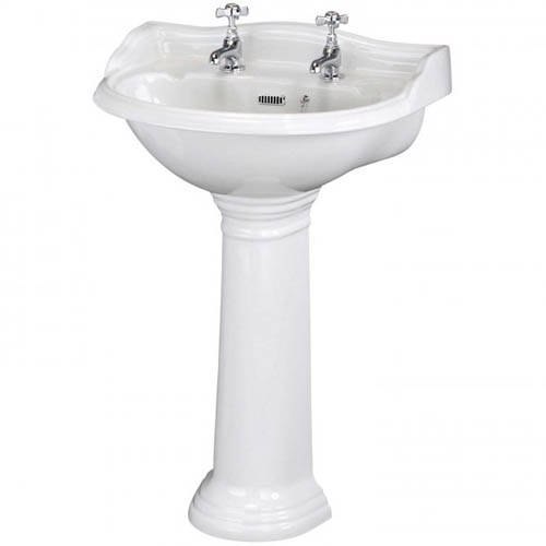 Additional image for Basin & Pedestal With 2 Tap Hole (600mm).