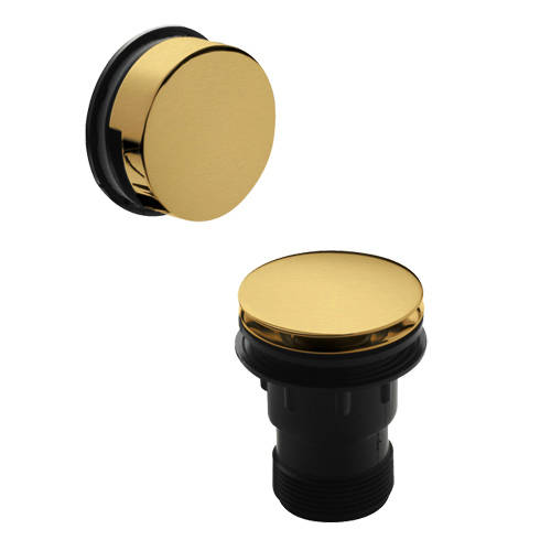 Additional image for Push Button Bath Waste (Brushed Brass).