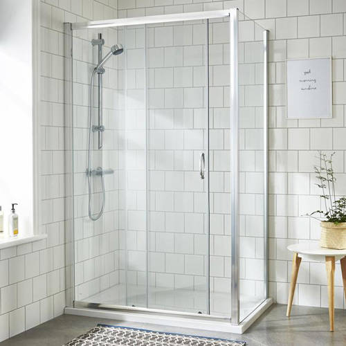 Additional image for Shower Enclosure With Sliding Door (1000x800mm).