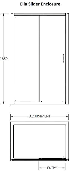 Additional image for Shower Enclosure With Sliding Door (1200x900mm).
