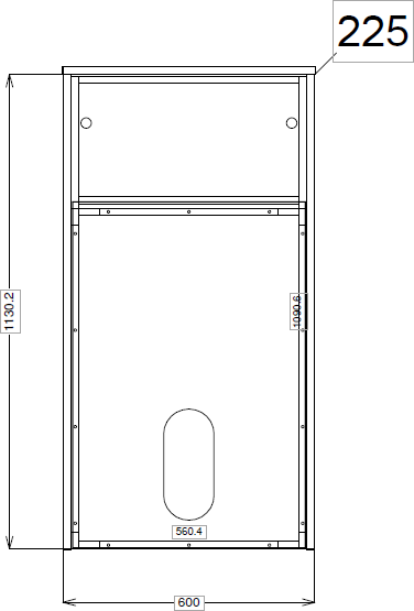 Additional image for Floor Standing 600mm BTW WC Unit With Open Shelf (Grey Gloss).