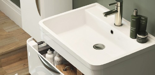 Additional image for Vanity Unit & Basin 600mm (Gloss White).