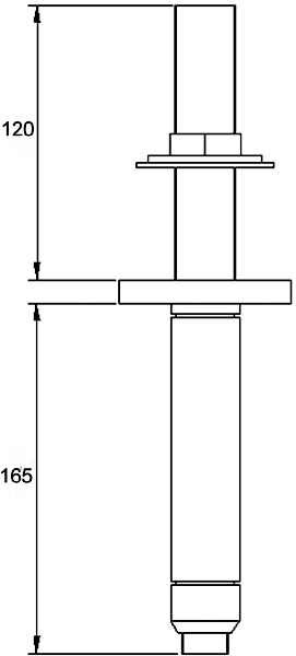 Additional image for Round Shower Head With Ceiling Mounting Arm (300mm).