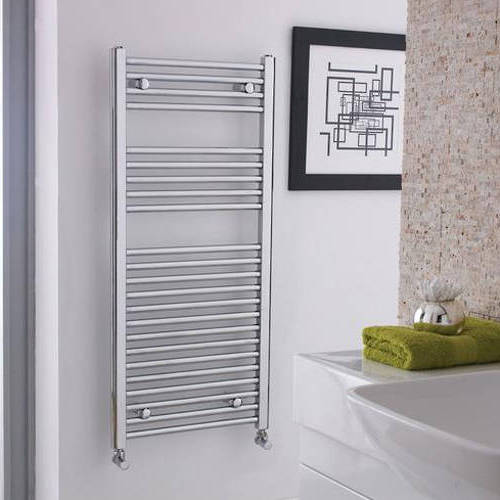 Additional image for Ladder Towel Radiator H1100 x W500 (Straight, Chrome).
