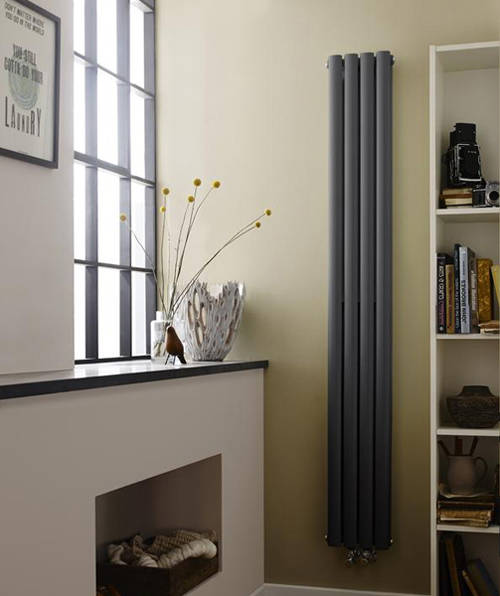 Additional image for Revive Vertical Radiator (Anthracite). 1800x236mm.