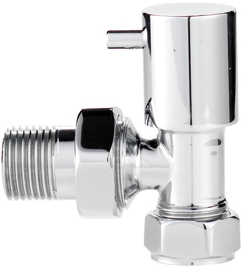 Additional image for Economy Minimalist Angled Radiator Valves (Pair).