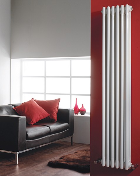 Additional image for 3 Column Vertical Radiator (White). 291x1500mm.