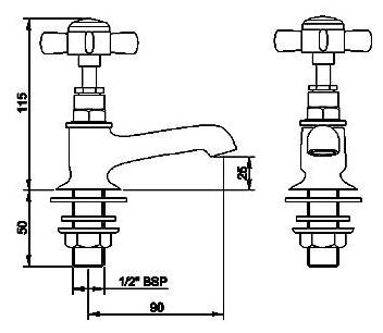 Additional image for Basin & Bath Shower Mixer Taps Pack (Chrome).