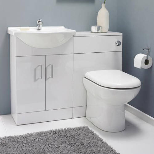 Additional image for Vanity Pack With Pan & Square Basin 1050mm (LH, White).