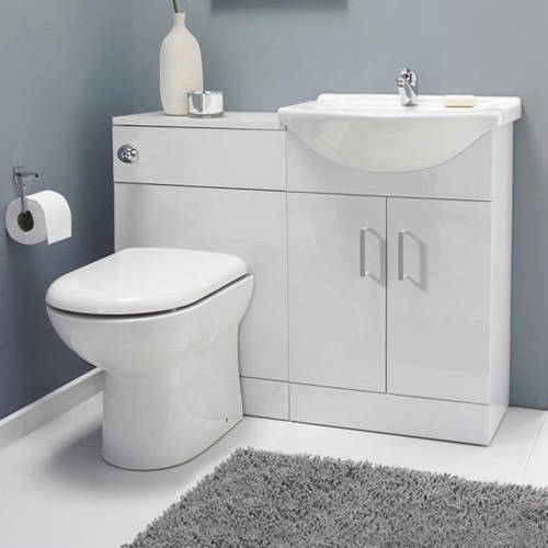 Additional image for Vanity Pack With Pan & Square Basin 1050mm (RH, White).
