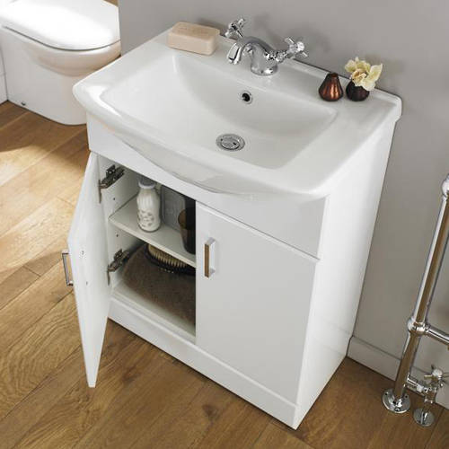 Additional image for Vanity Pack With Pan & Square Basin 1050mm (RH, White).