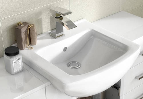 Additional image for 450mm Vanity Unit With Basin Type 2 & 500mm WC Unit (White).