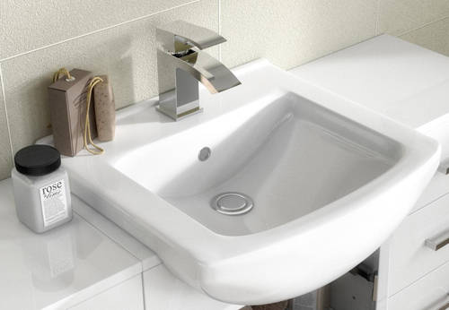 Additional image for 650mm Vanity Unit With Basin Type 2 & 500mm WC Unit (White).