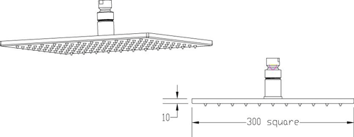 Additional image for Twin Thermostatic Shower Valve With LED Head & Slide Rail.