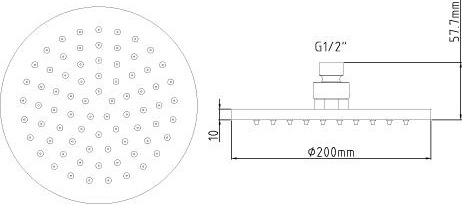 Additional image for Triple Thermostatic Shower Valve, LED Head & Slide Rail Kit.