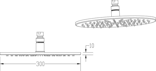 Additional image for Triple Thermostatic Shower Valve, LED Head & Slide Rail Kit.