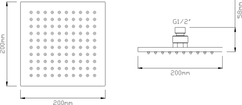 Additional image for Triple Shower Valve, LED Head & Slide Rail Kit & Body Jets.