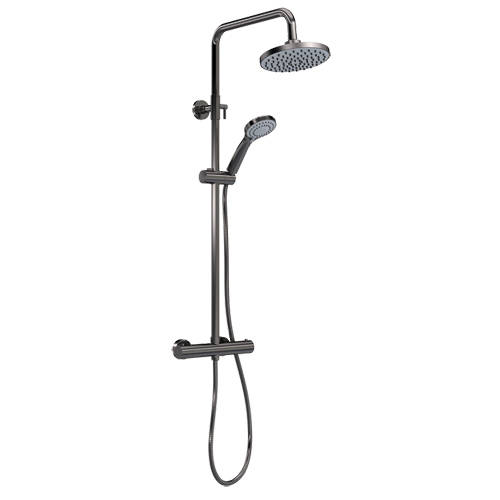 Additional image for Thermostatic Bar Shower Valve With Kit (Gun Metal).