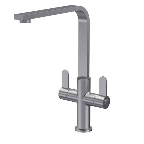 Additional image for Mono Kitchen Tap With Dual Handles (Brushed Nickel).
