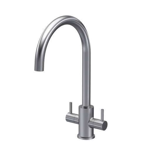 Additional image for Mono Kitchen Tap With Dual Handles (Brushed Nickel).