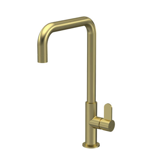Additional image for Mono Kitchen Tap With Lever Handles (Brushed Brass).