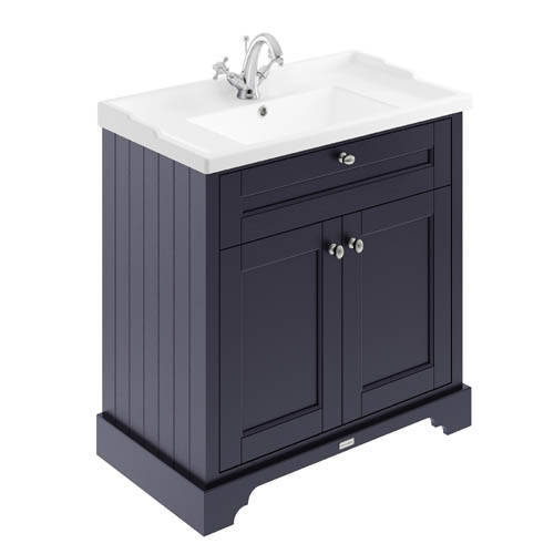 Additional image for Vanity Unit With Basins 800mm (Blue, 1TH).