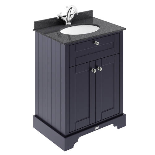 Additional image for Vanity Unit, Basin & Black Marble 600mm (Blue, 1TH).