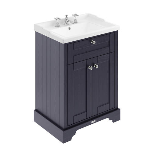 Additional image for Vanity Unit With Basins 600mm (Twilight Blue, 3TH).