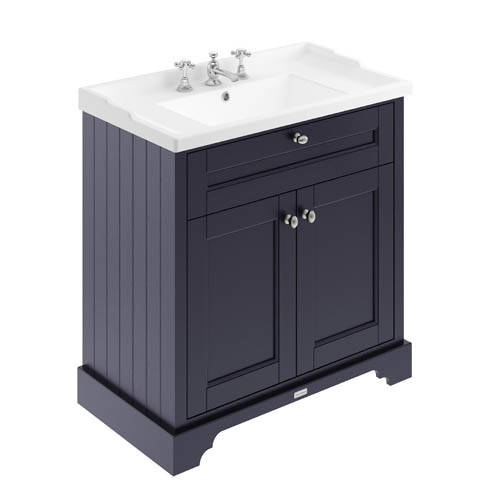 Additional image for Vanity Unit With Basins 800mm (Blue, 3TH).