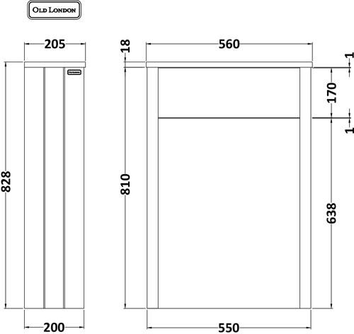 Additional image for WC Unit 550mm (Twilight Blue).