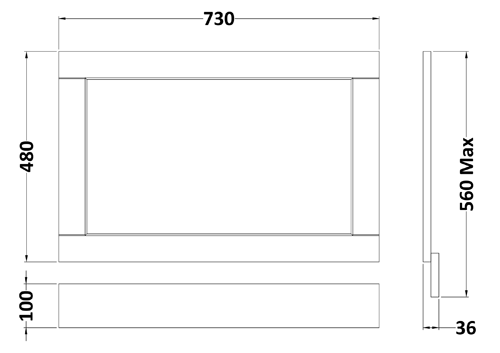 Additional image for Bath Panel Pack, 1700x750mm (Storm Grey).