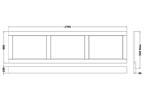 Additional image for Front Bath Panel 1800mm (Twilight Blue).