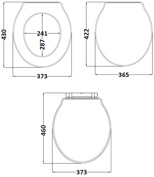 Additional image for Ryther Toilet Seat With Soft Close (Twilight Blue).